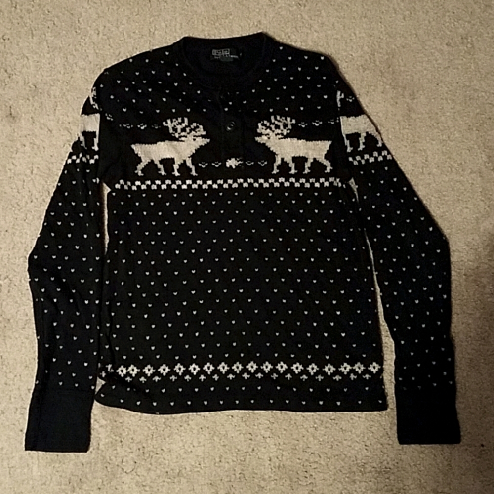 Ralph Lauren Polo Elk pullover button Top shirt